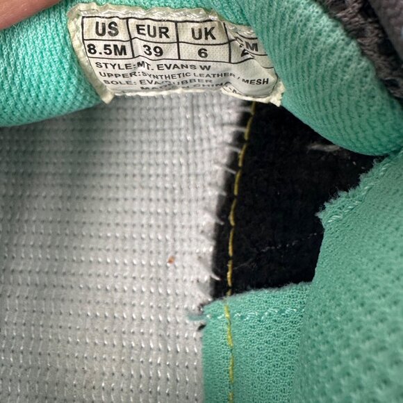 Nord Trail Mt. Evans Hiking Shoes Charcoal Mint 8.5 (No Insoles) - Picture 8 of 8